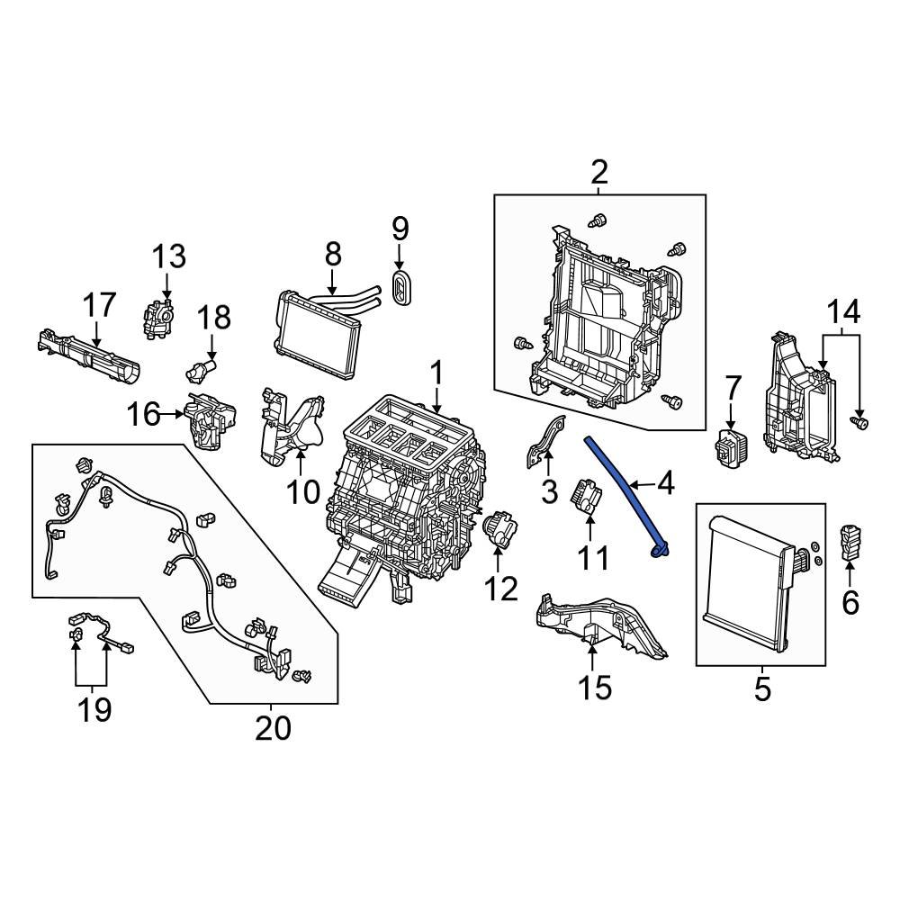 Honda OE 80271T21A00 - A/C Evaporator Drain