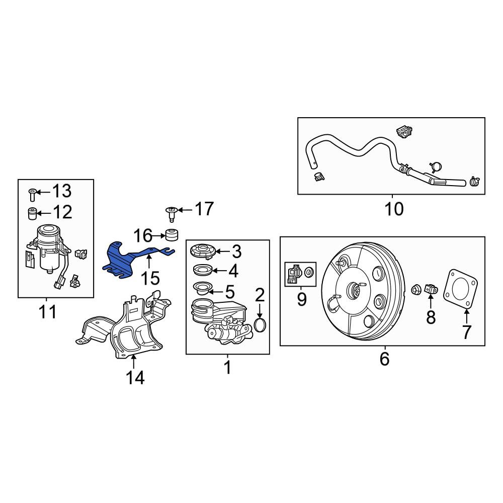 Honda OE 46466T20A01 Upper Power Brake Booster Vacuum Pump Bracket
