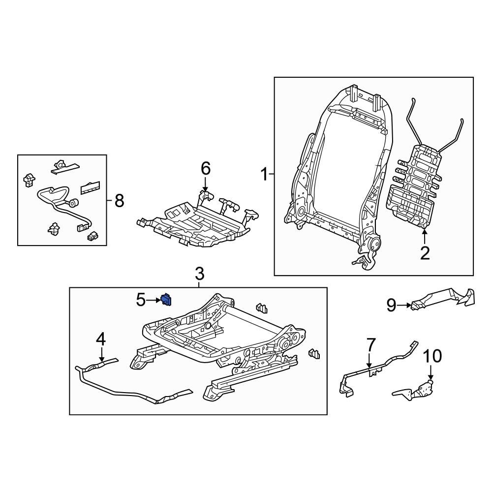 Honda OE 81550T39A11 Front Left Seat Track Position Sensor
