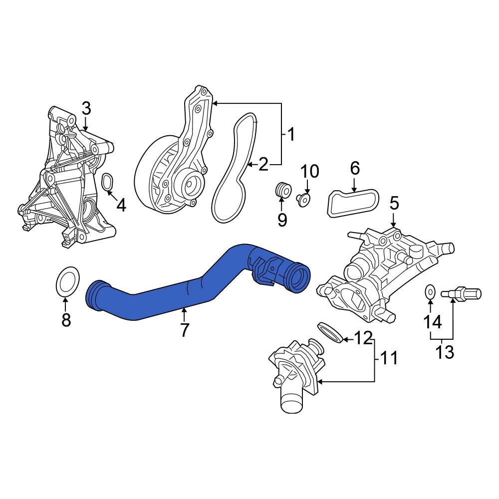Honda OE 1950564SA00 Engine Water Pump Outlet Pipe
