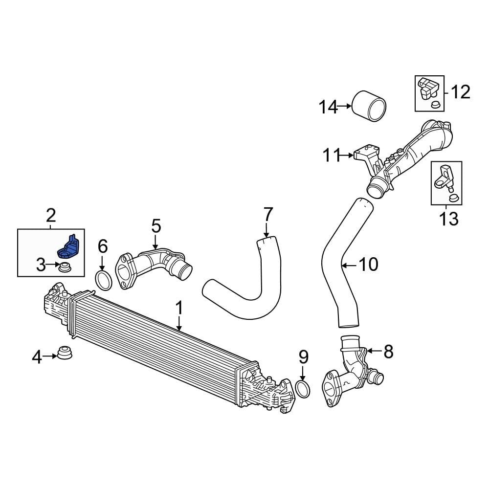 Honda OE 1970264AA00 Left Intercooler Bracket