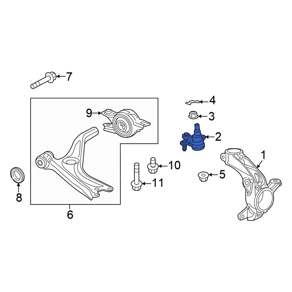 Honda OE 51220T20A02 Front Suspension Ball Joint