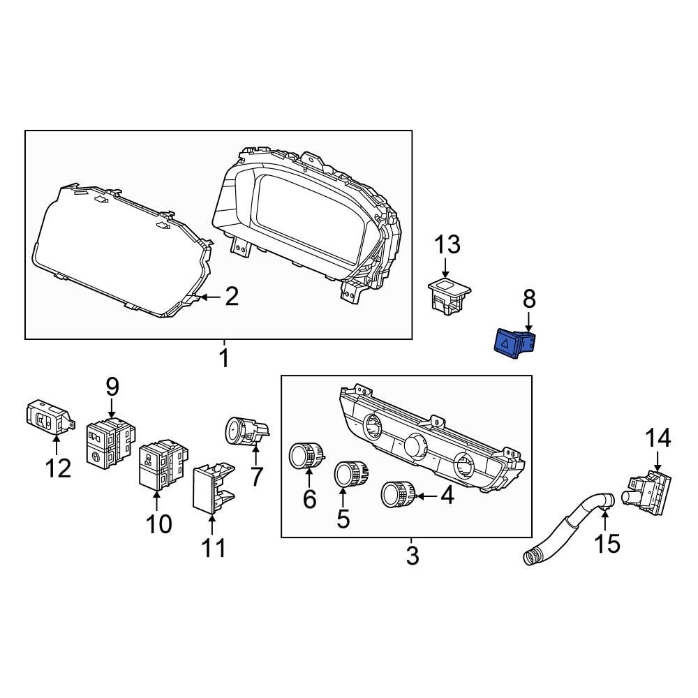 Honda OE 35510T20A01 Hazard Warning Switch