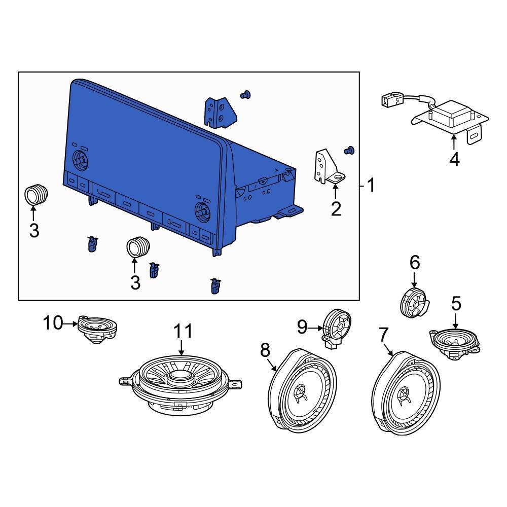 Honda OE 8A500T20A22 Radio Control Unit