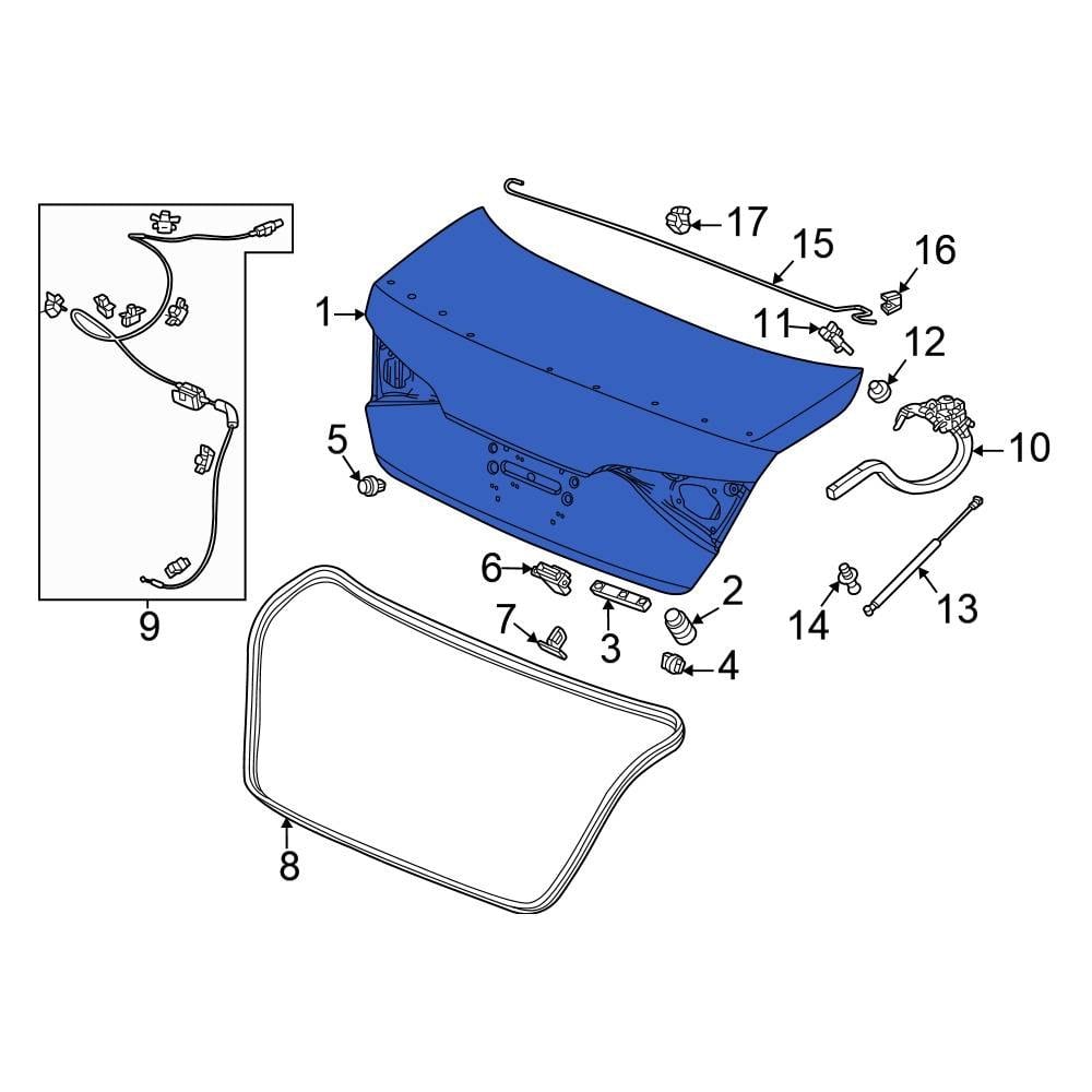 Honda OE 68500T20A00ZZ - Rear Deck Lid