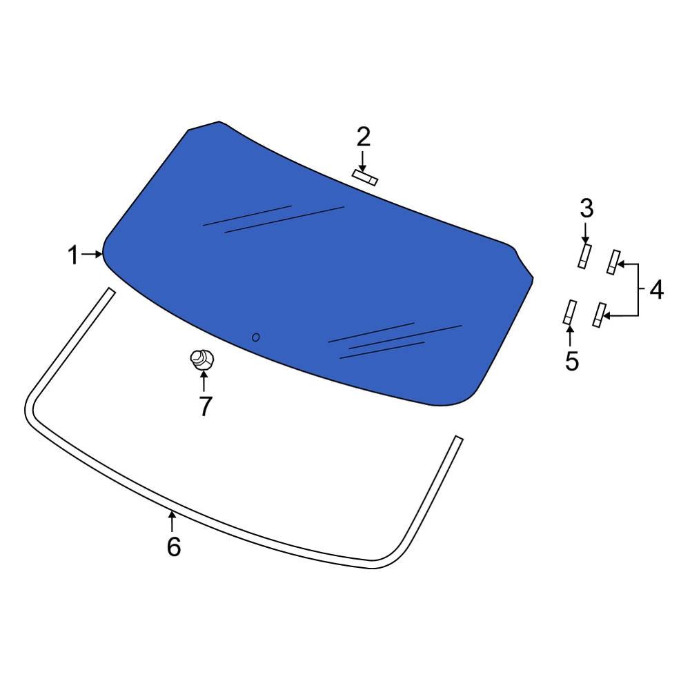 Honda OE 73211TGSA01 Rear Liftgate Glass