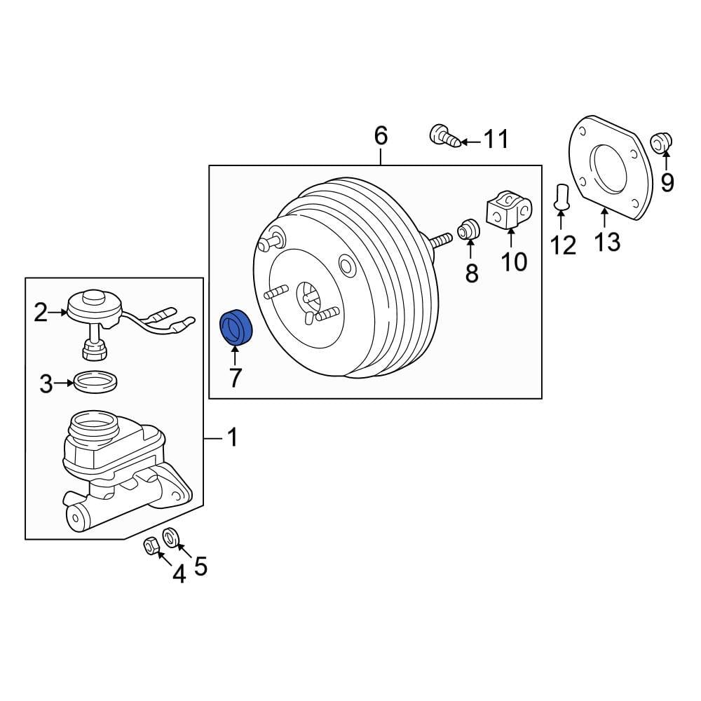 Honda OE 46185S04J01 Power Brake Booster Seal