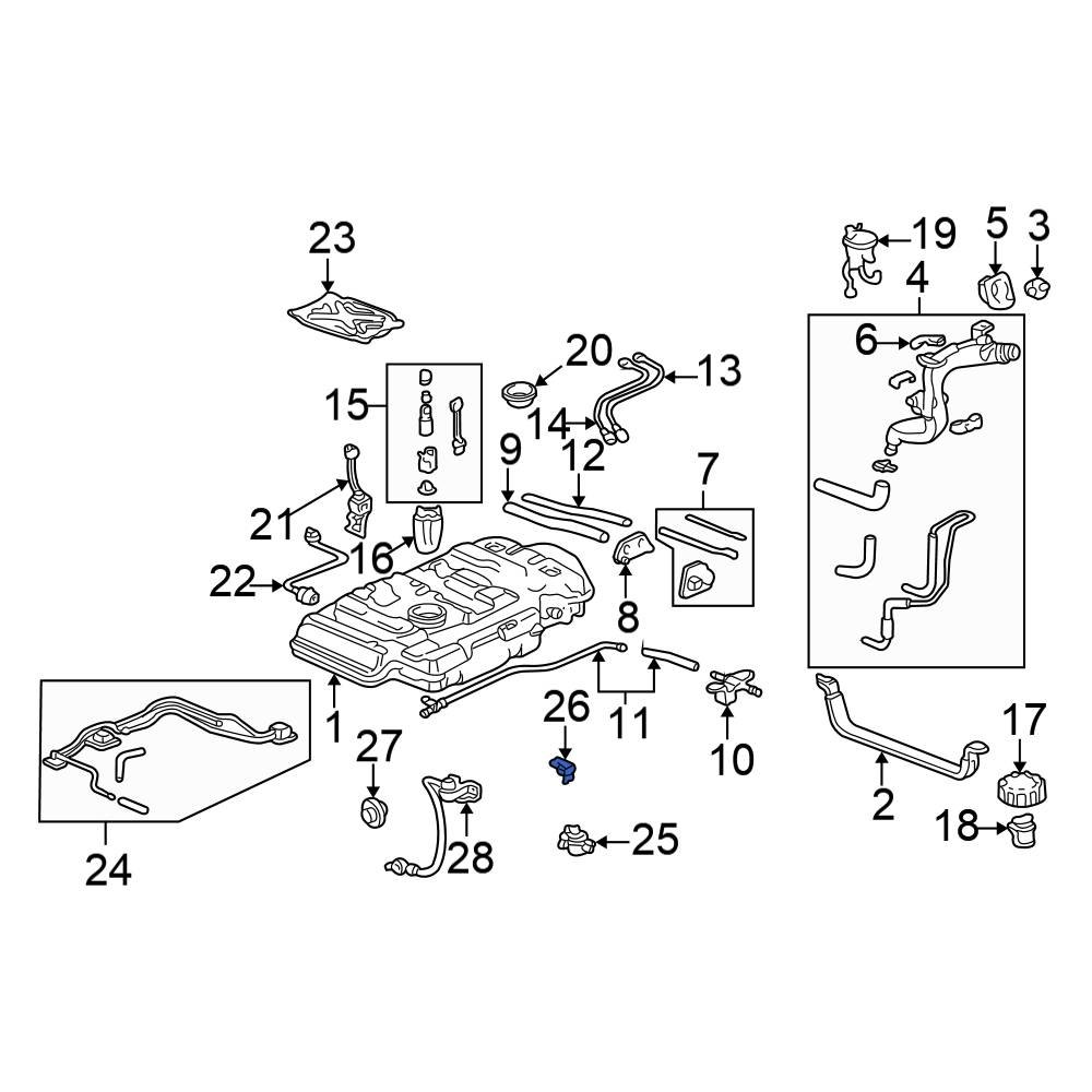 Honda OE 37940PAAA01 Fuel Tank Pressure Sensor