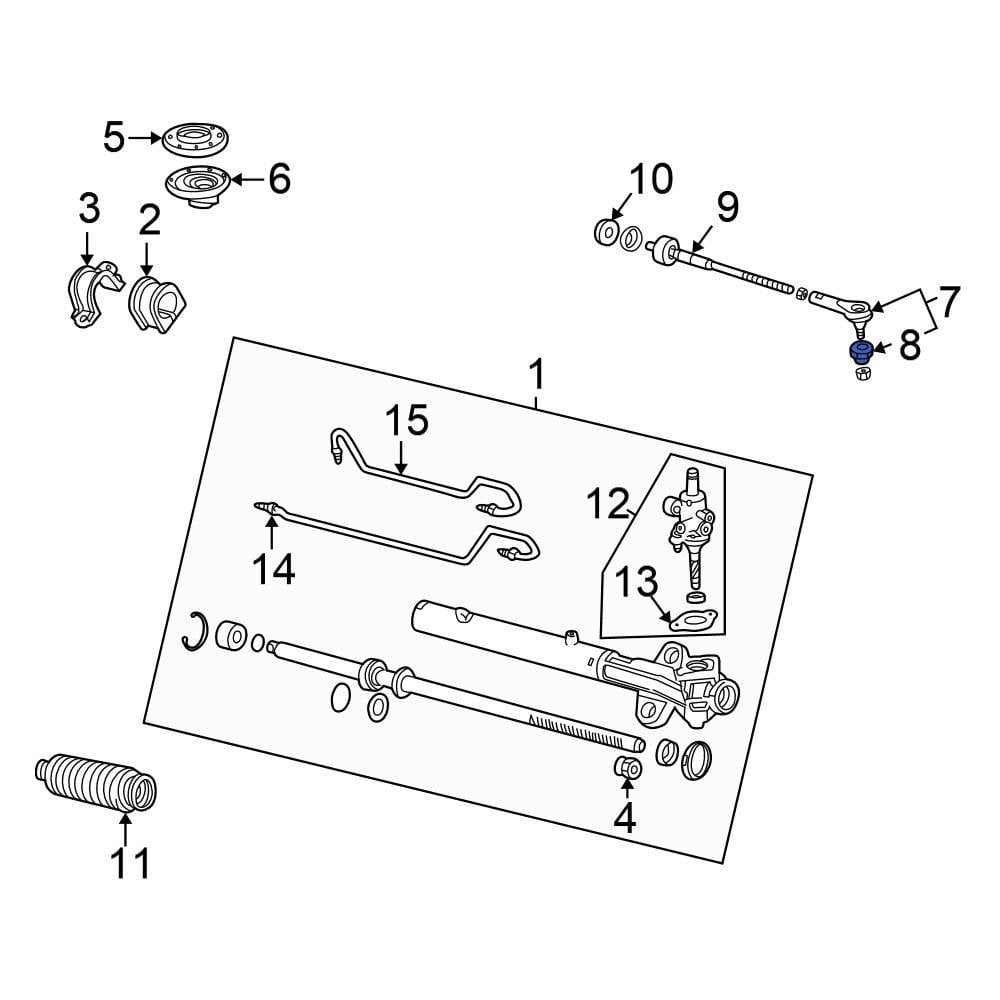 Honda OE 53546S3VA02 Outer Steering Tie Rod End Boot