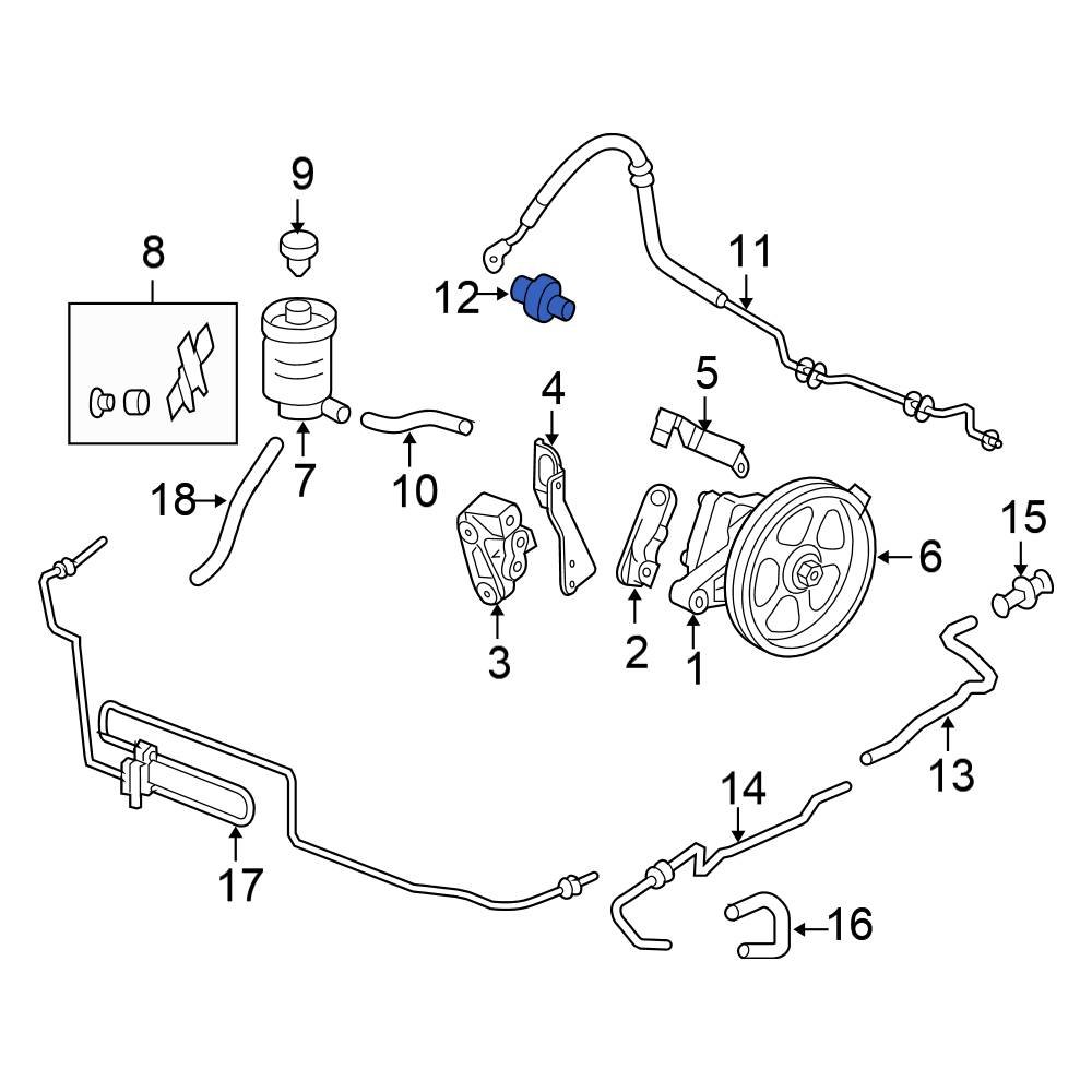 Honda OE 56490RGLA01 Front Power Steering Pressure Switch