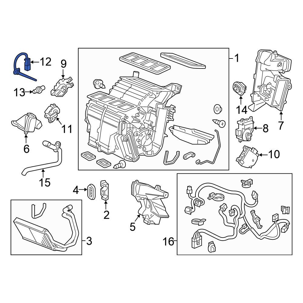 Honda OE 80560TK8A01 Rear A/C Evaporator Temperature Sensor