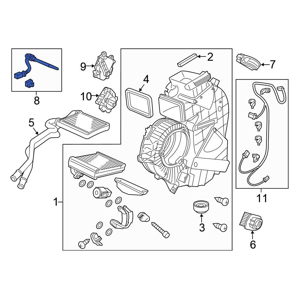 Honda OE 80560TK8A01 Rear A/C Evaporator Temperature Sensor