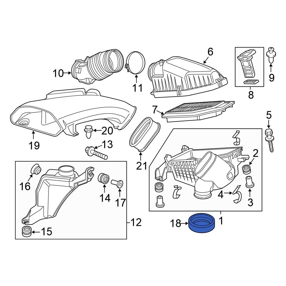 Honda OE 17254RV0A00 Engine Air Intake Resonator Seal
