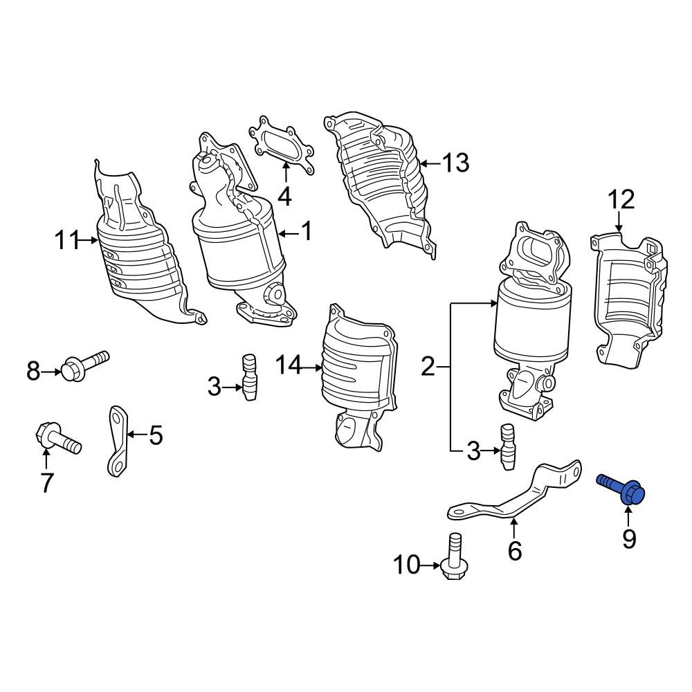 Honda OE 90004RCAA00 Rear Catalytic Converter Bolt