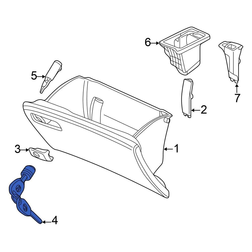 Honda OE 77520SDAA01 Front Glove Box Lock Kit