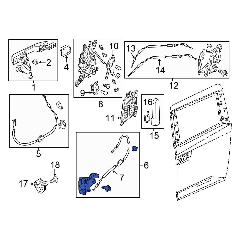 Honda Oe Tk A Right Sliding Door Latch