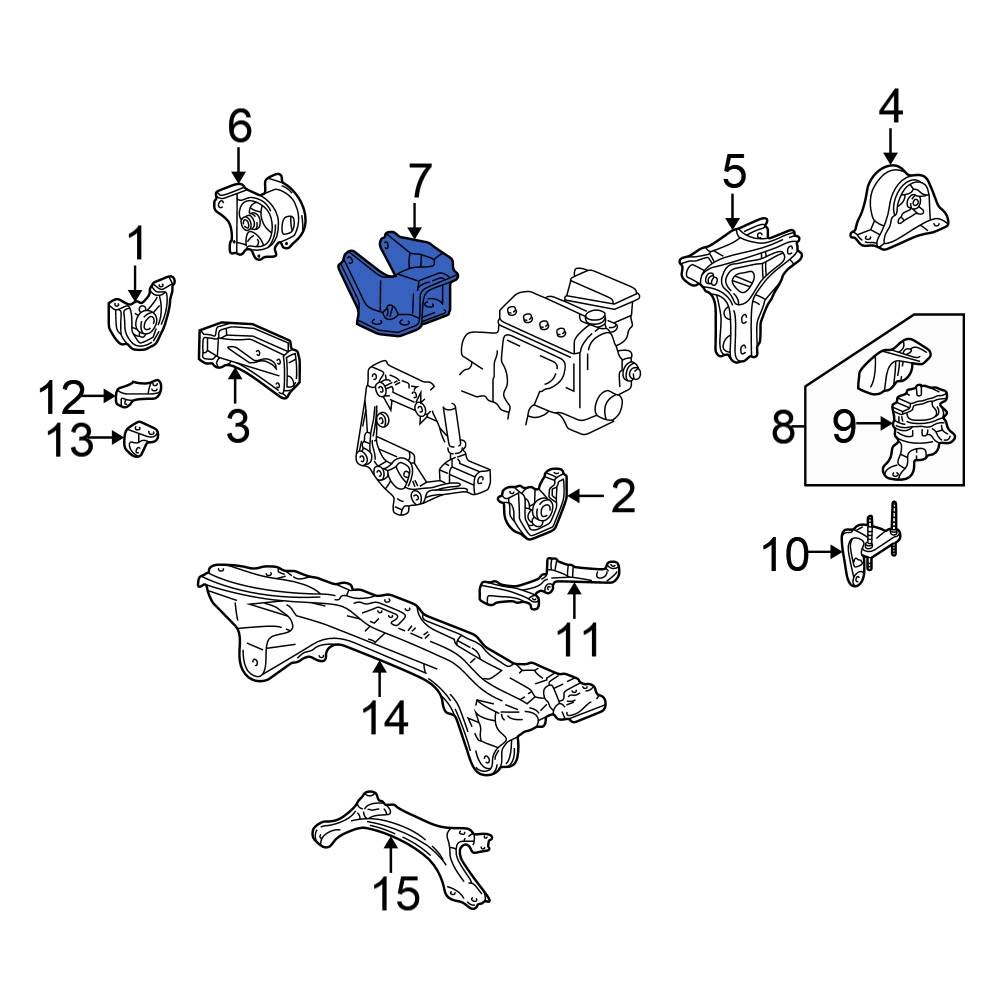Honda OE 50825S04000 Manual Transmission Mount Bracket