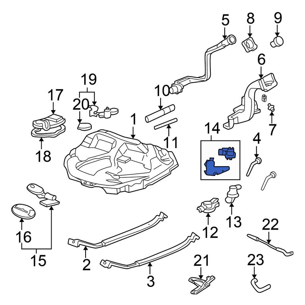 Honda OE 04101P2PA01 Fuel Tank Pressure Sensor