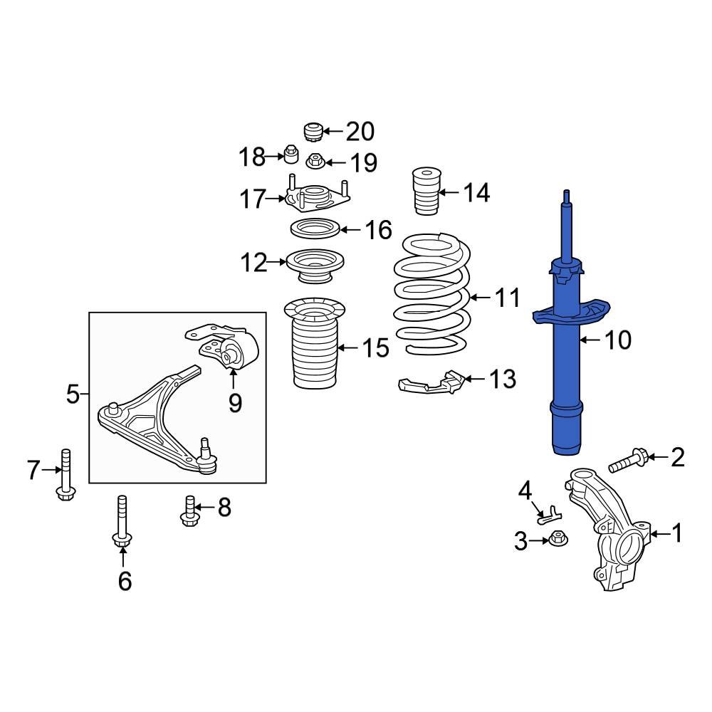 Honda OE 51621THRA02 Front Left Suspension Strut