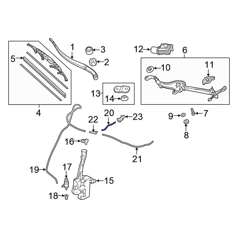 Honda OE 76832THRA01 Front Right Windshield Washer Hose