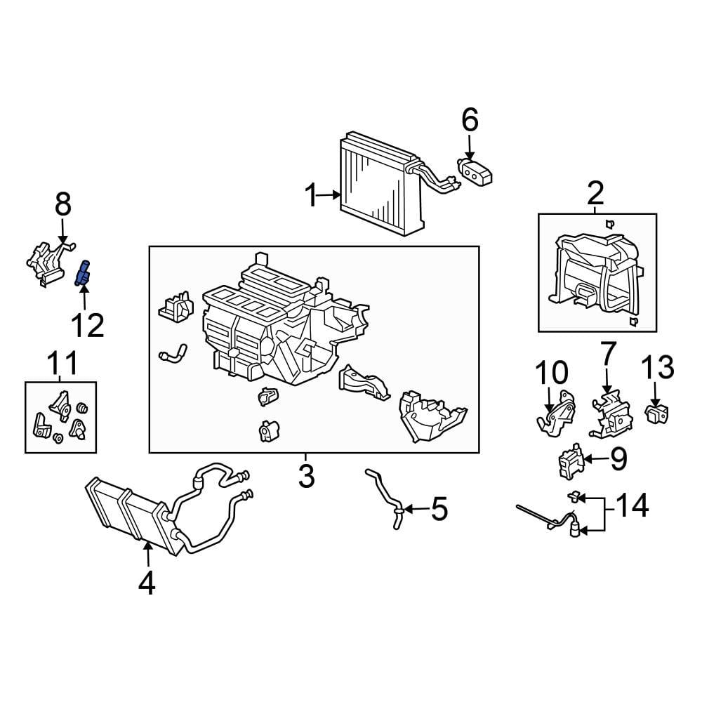 Honda OE 80530SDAA41 - HVAC Duct Air Temperature Sensor