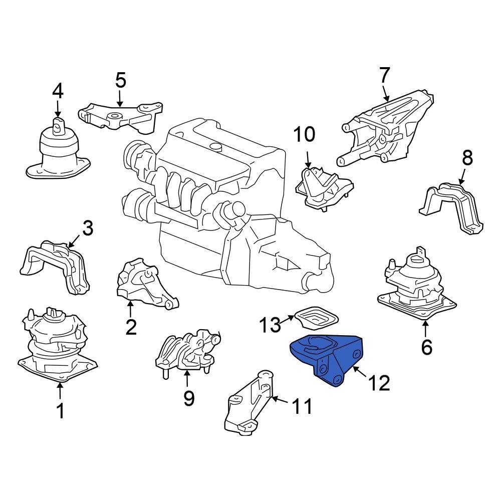 Honda OE 50870SDAA02 Upper Automatic Transmission Mount Bracket