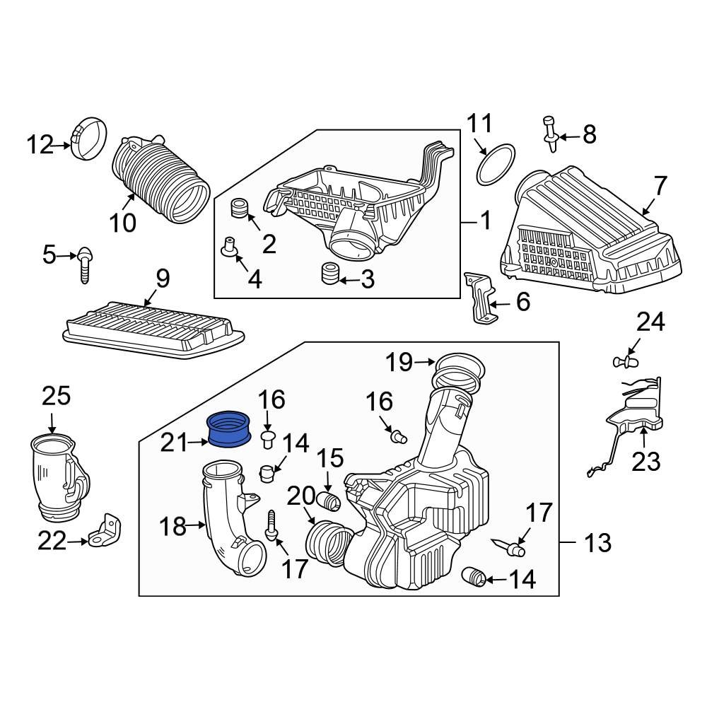 Honda OE 17255RCAA00 - Engine Air Intake Hose Seal