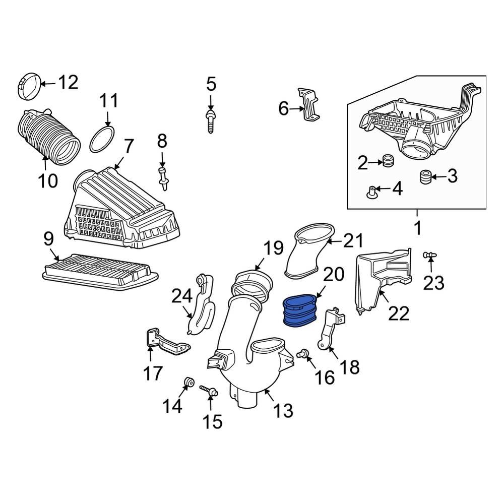 Honda OE 17255RCAA00 Engine Air Intake Hose Seal