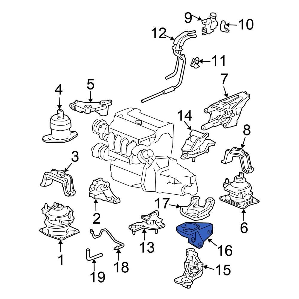 Honda OE 50870SDAA02 Upper Automatic Transmission Mount Bracket