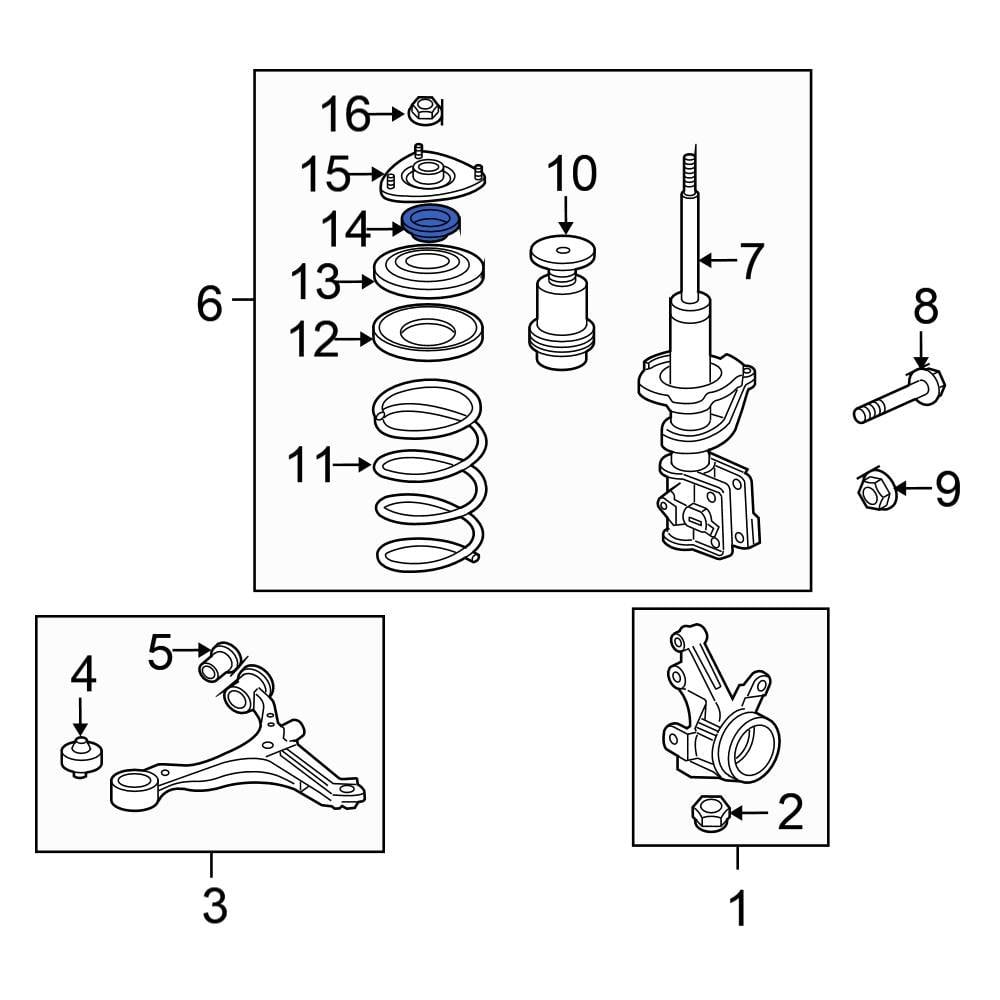Honda OE 51726S5A701 Front Suspension Strut Bearing