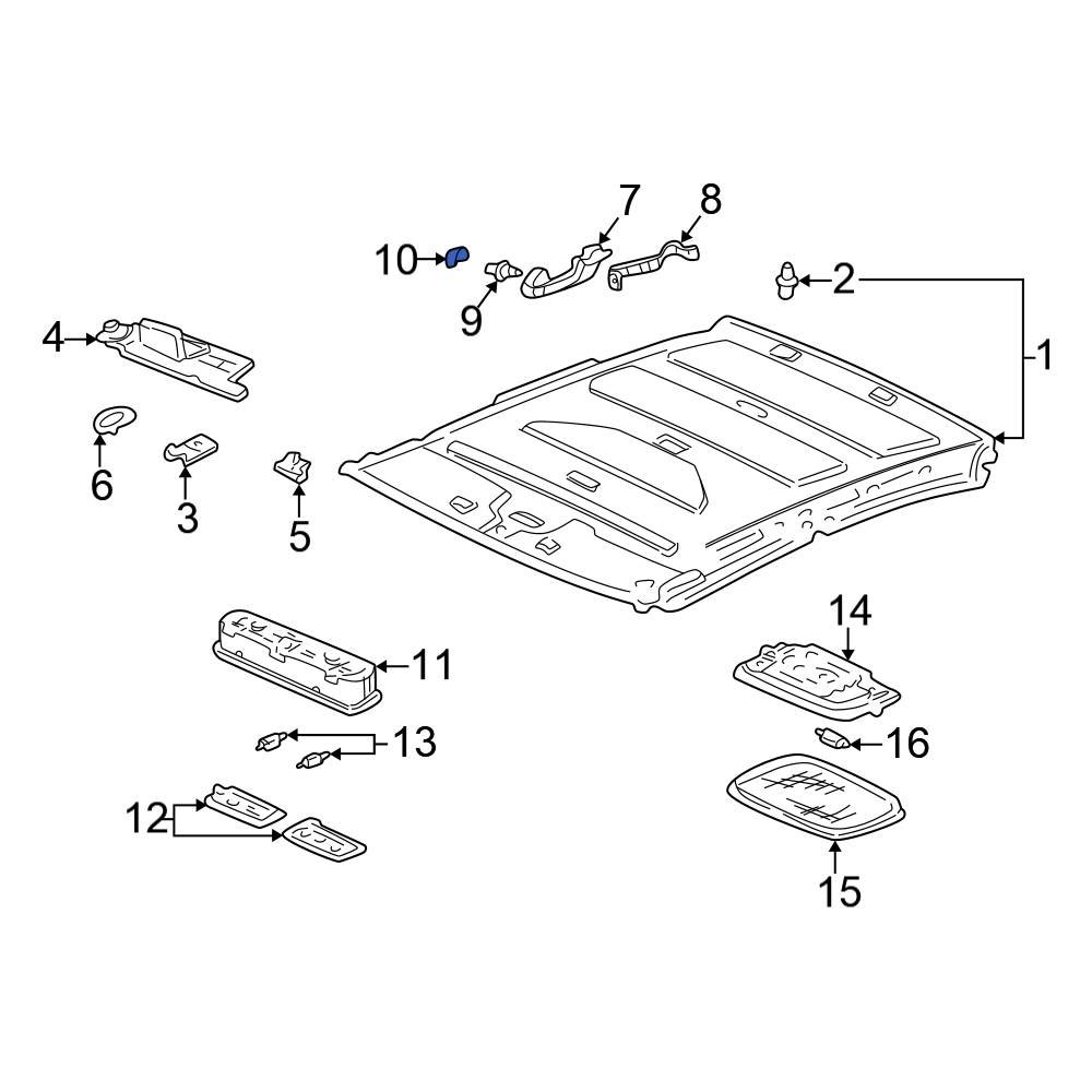 Honda OE 83242S5A003ZA - Front Interior Grab Bar Cap