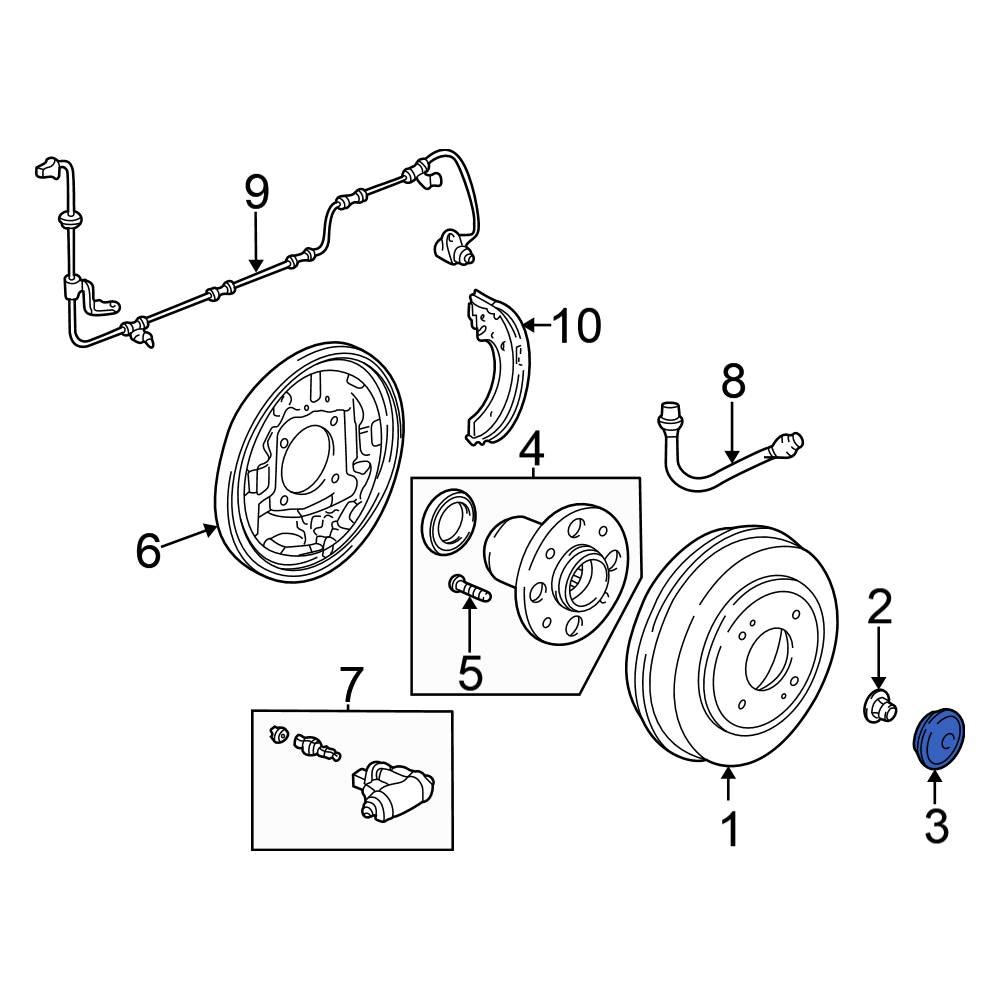 Honda OE 42326SLA000 Rear Wheel Bearing Dust Cap