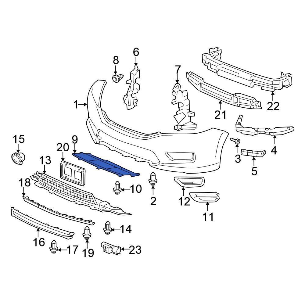 Honda Oe t2aa00 Front Lower Radiator Support Air Duct