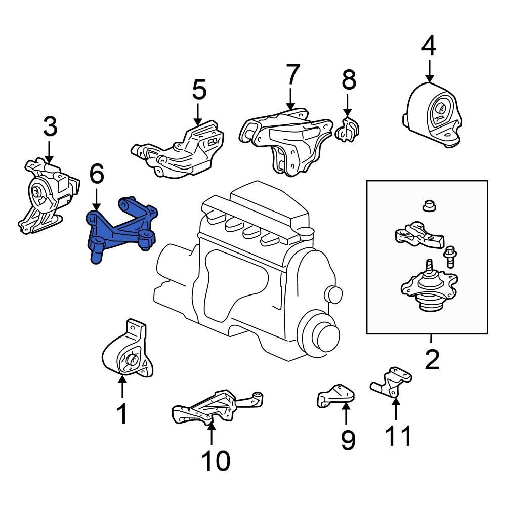Honda OE 50825S5A980 Automatic Transmission Mount Bracket