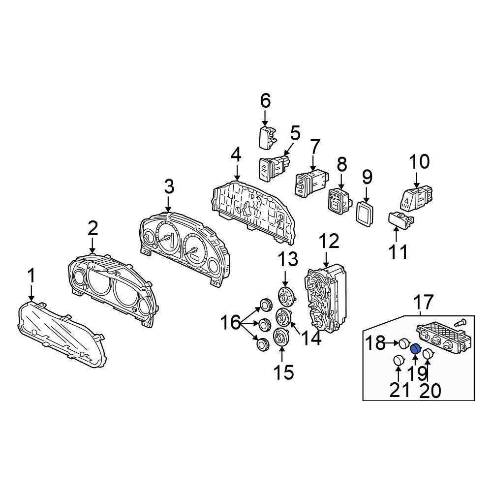 Honda OE 79601S5A003ZA HVAC Heater Control Knob
