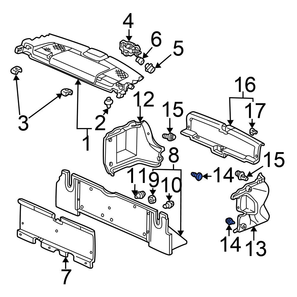 Honda Oe s0d003zh Headliner Clip