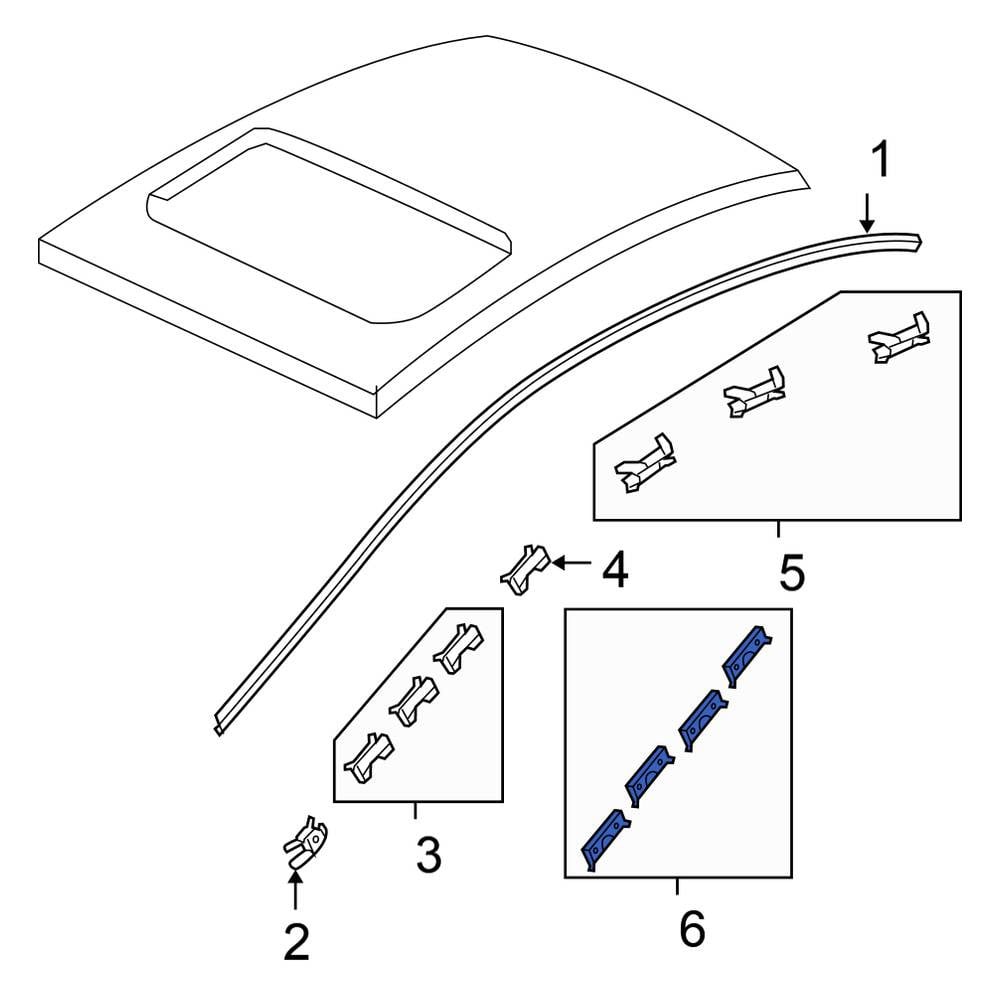 Honda OE 91570SJD003 Roof Drip Molding Clip
