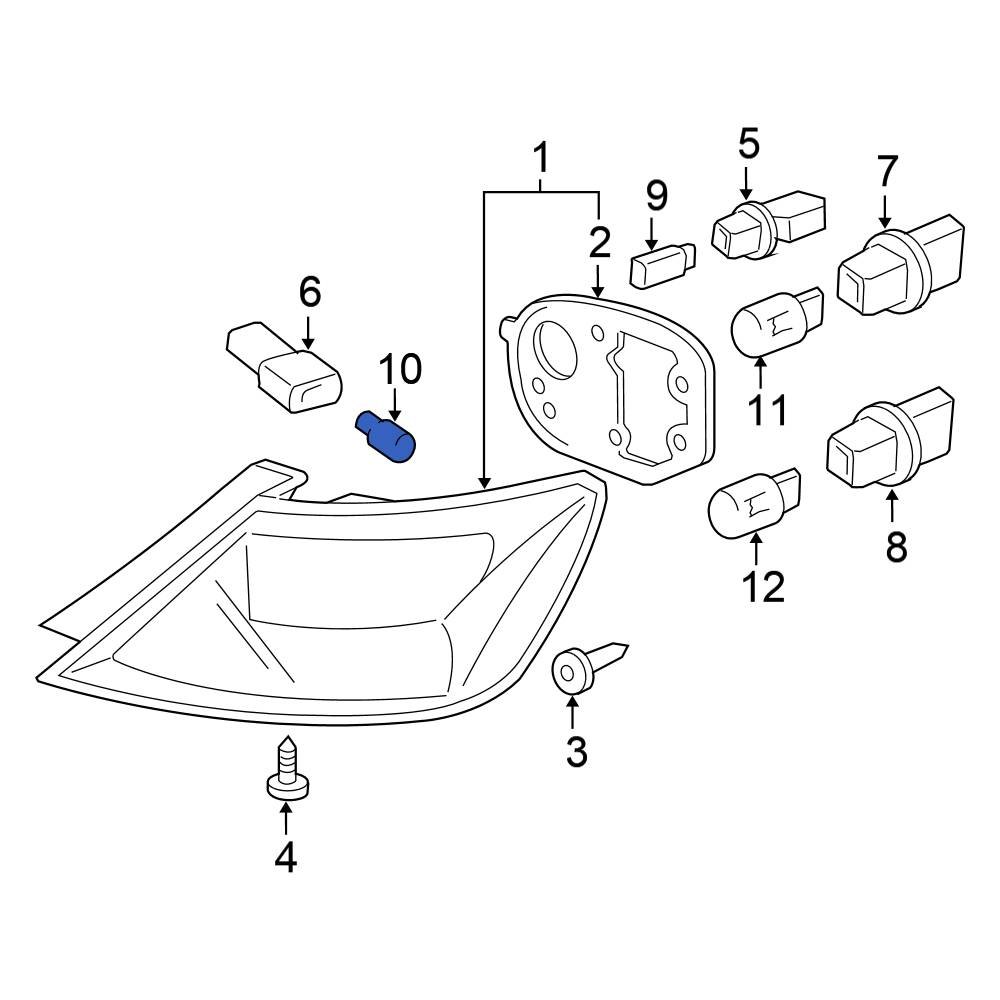 Honda OE 33315S3A003 Tail Light Bulb