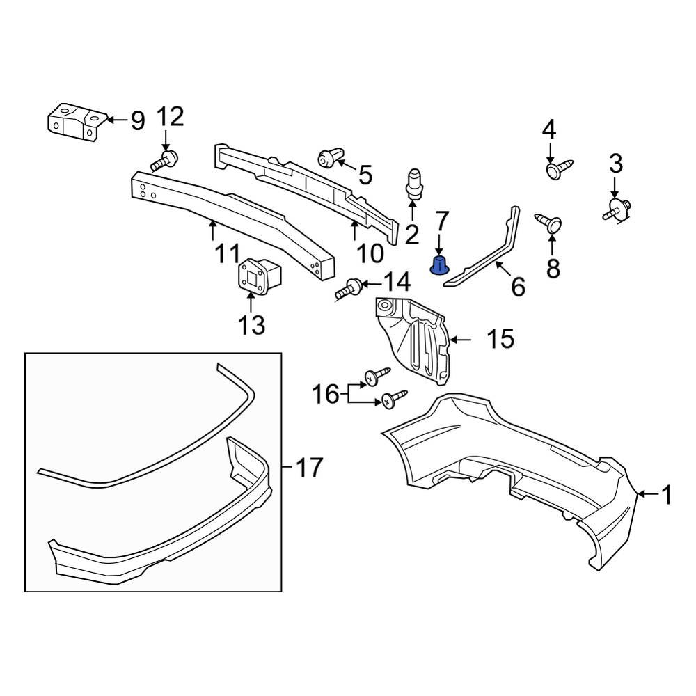 Honda OE 90682SB0003 - Fender Liner Grommet