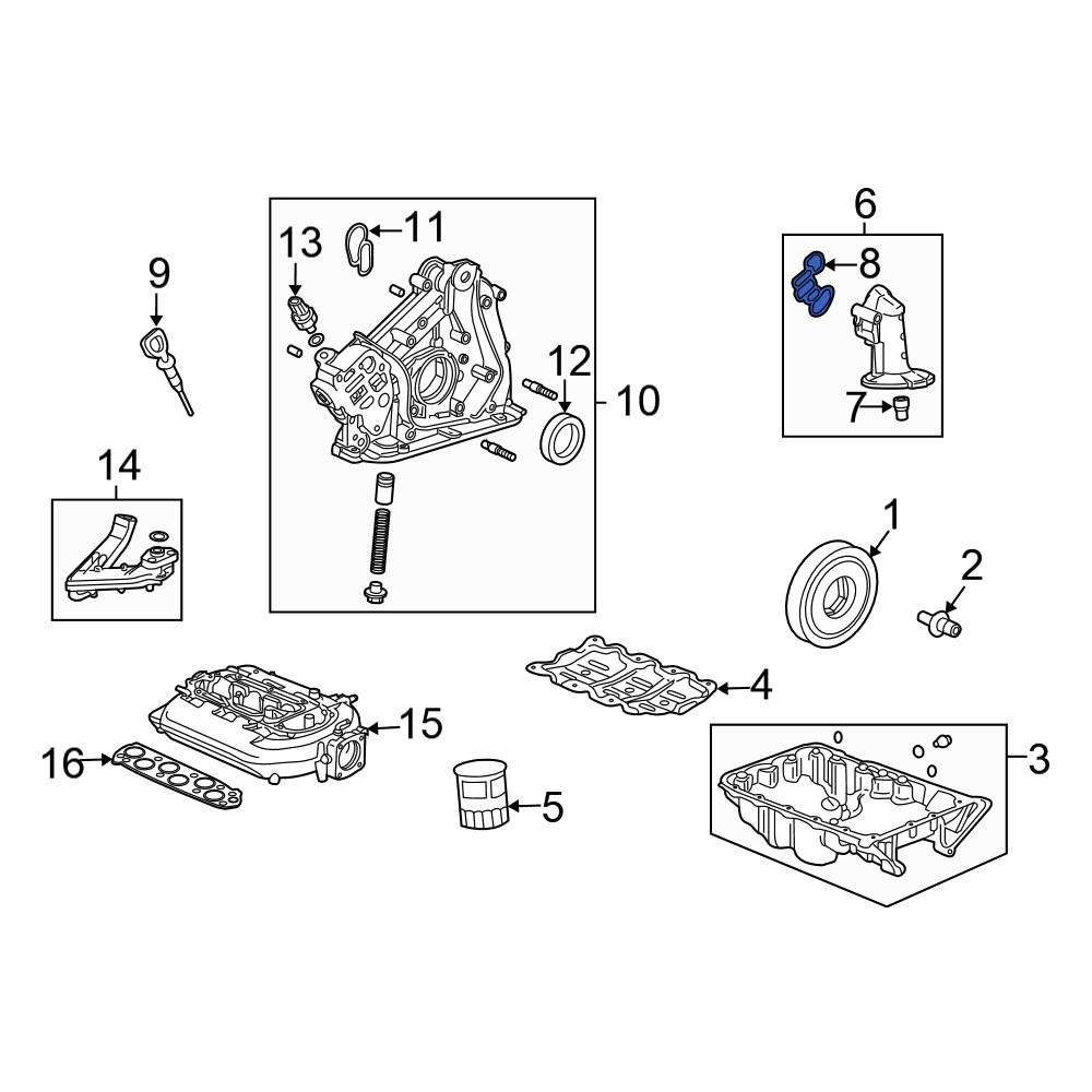 Honda OE 15302RDVJ00 Engine Oil Filter Adapter Gasket