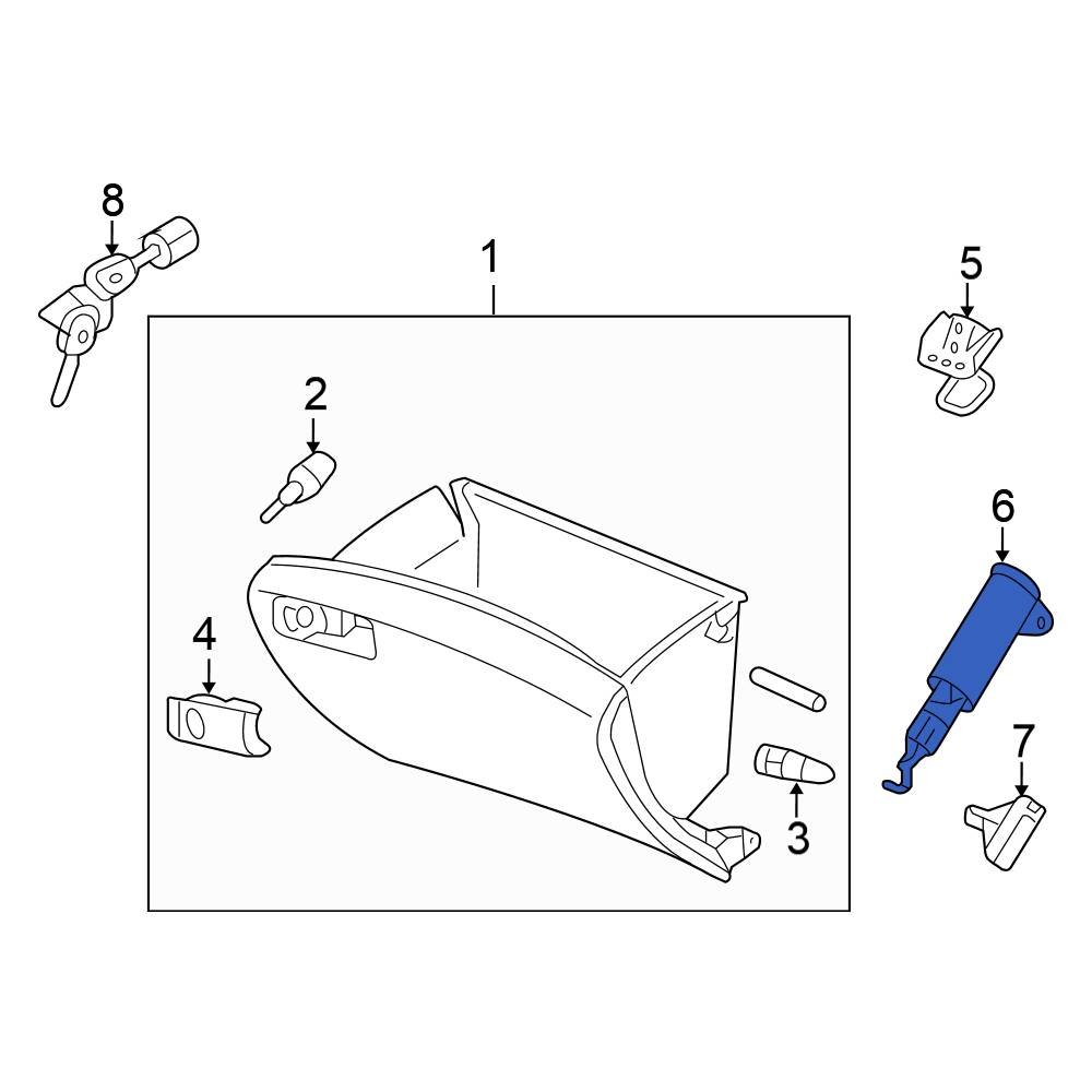 Honda OE 77531TA0A01 Glove Box Support
