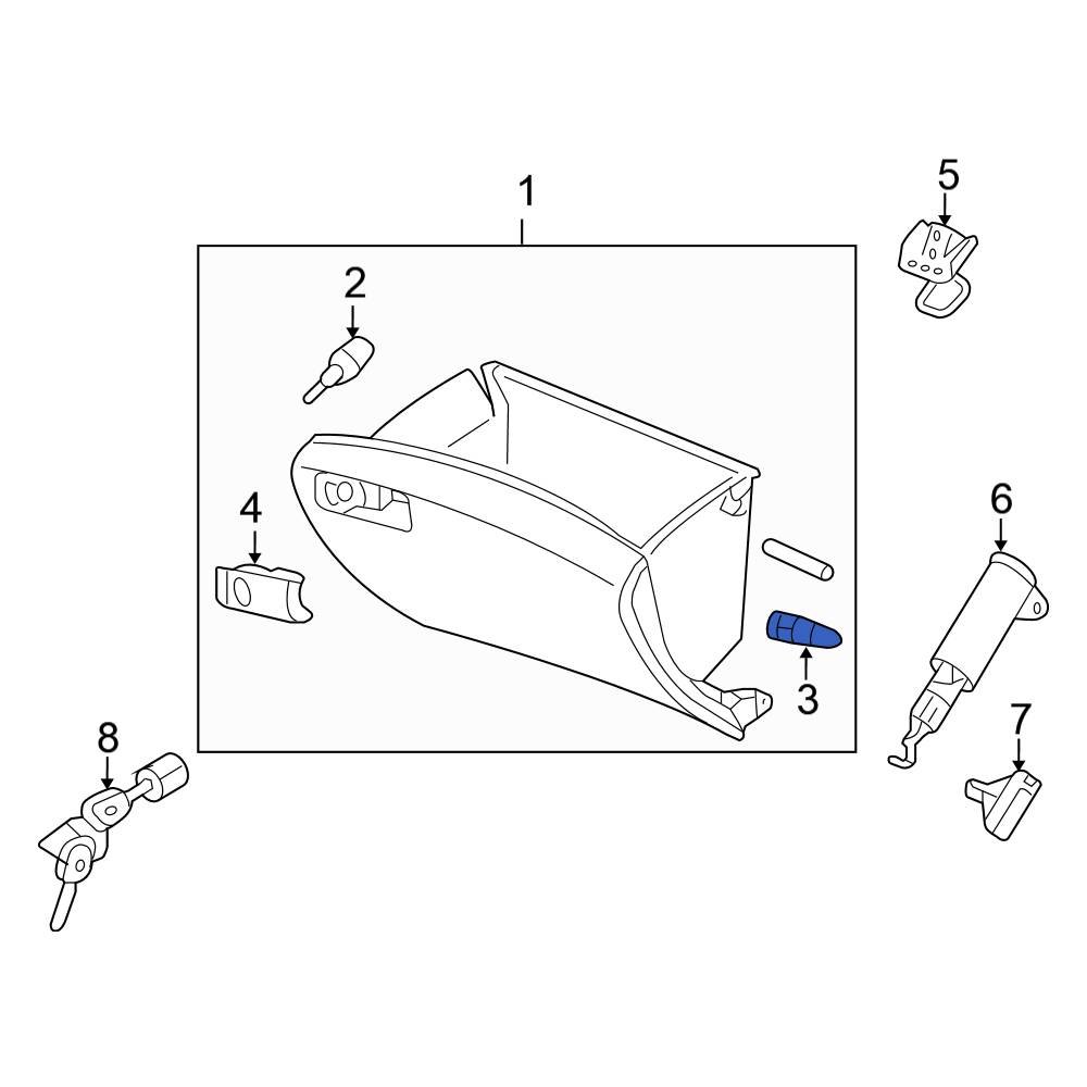 Honda OE 77515TA0A01 Front Glove Box Door Hinge