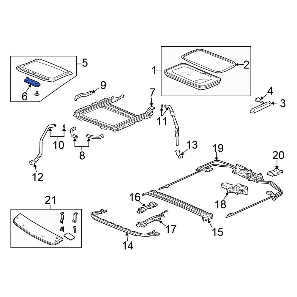 Honda OE 70611TA0A01ZB Sunroof Handle