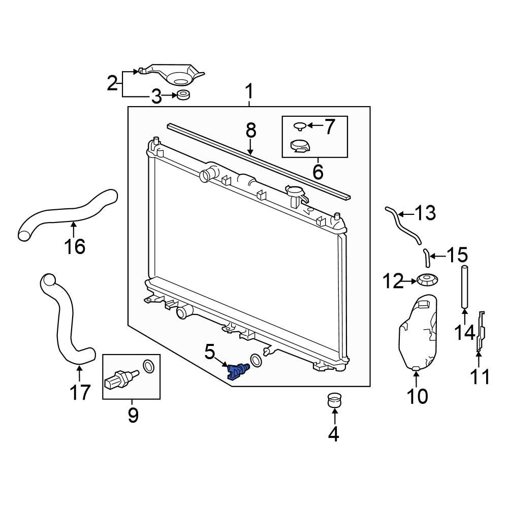 Honda OE 19011PH2004 Radiator Drain Plug