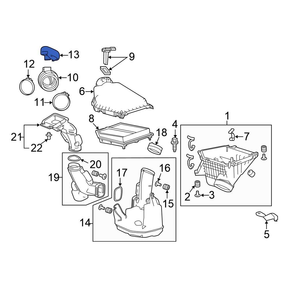 Honda OE 172295A2A00 Upper Engine Air Intake Resonator