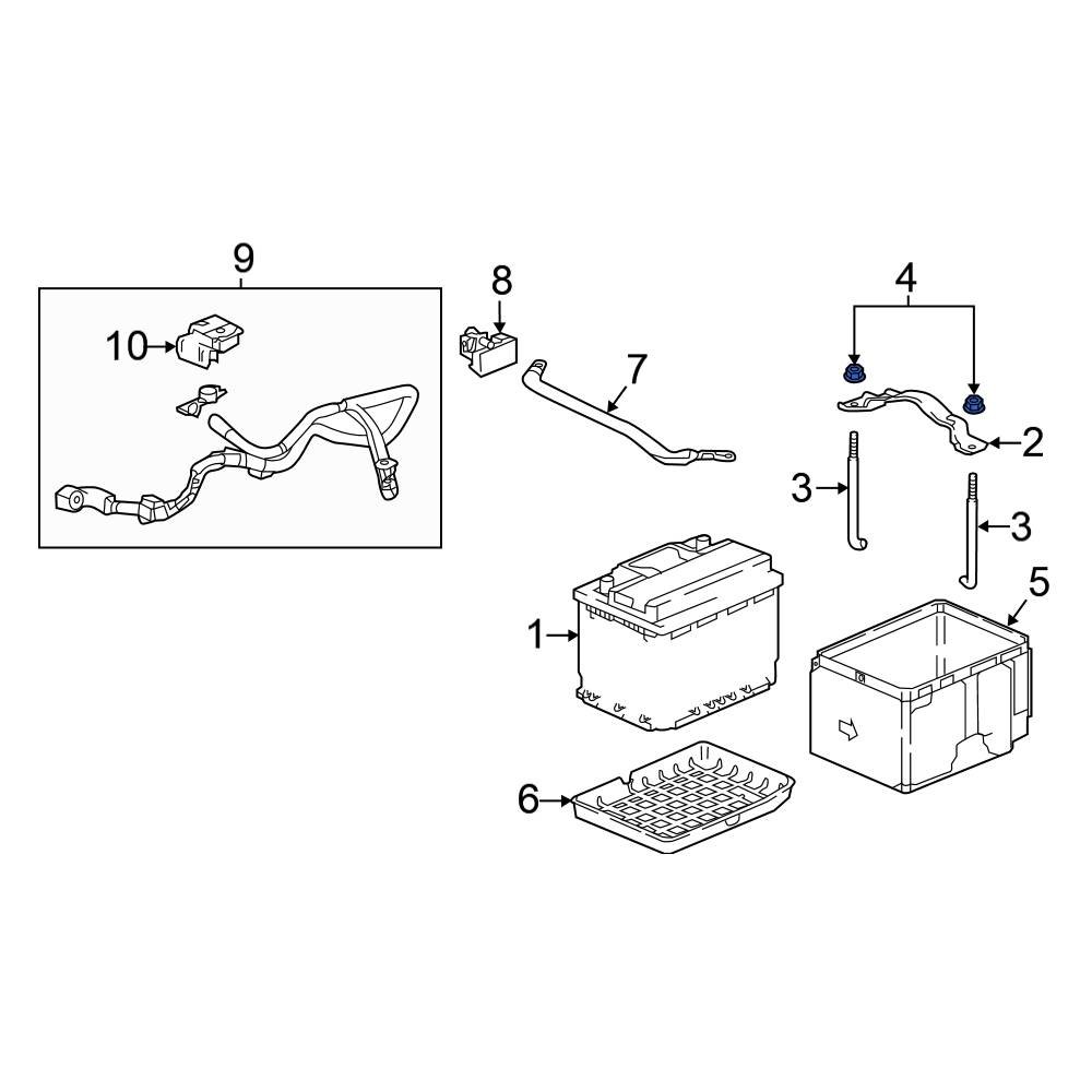 Honda OE 9405006080 Battery Hold Down Nut