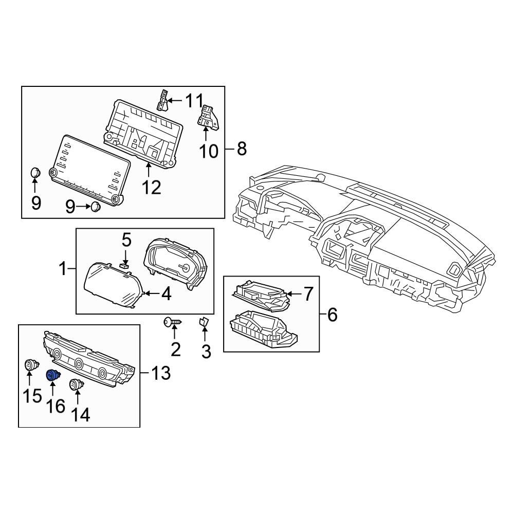 Honda OE 79612TVAA01 HVAC Heater Control Knob