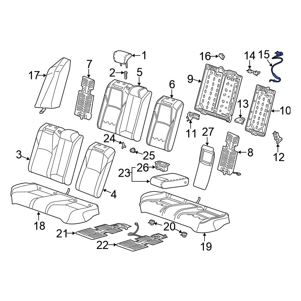 Honda OE 82221TVA003 - Rear Folding Seat Release Cable