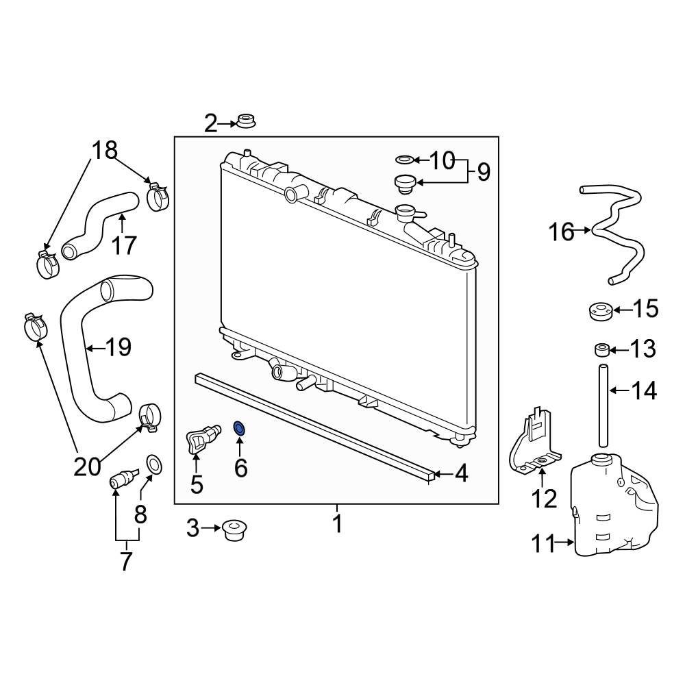 Honda OE 19012PD2004 Radiator Drain Plug Gasket