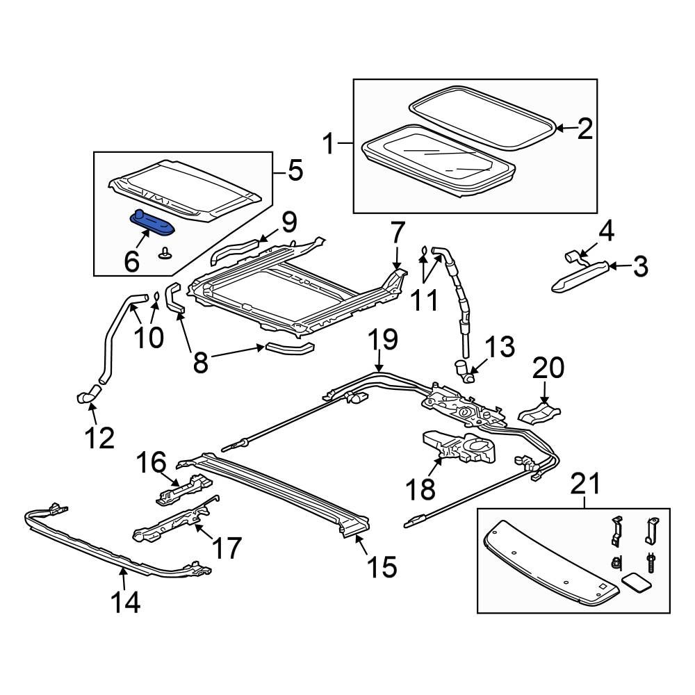 Honda OE 70611TA0A01ZE Sunroof Handle